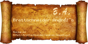 Brettschneider András névjegykártya